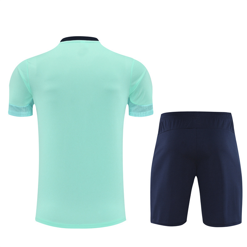 25/26 Olympique de Marseille Lake Blue Camouflage with XS Short Sleeve+Soccer Shorts
