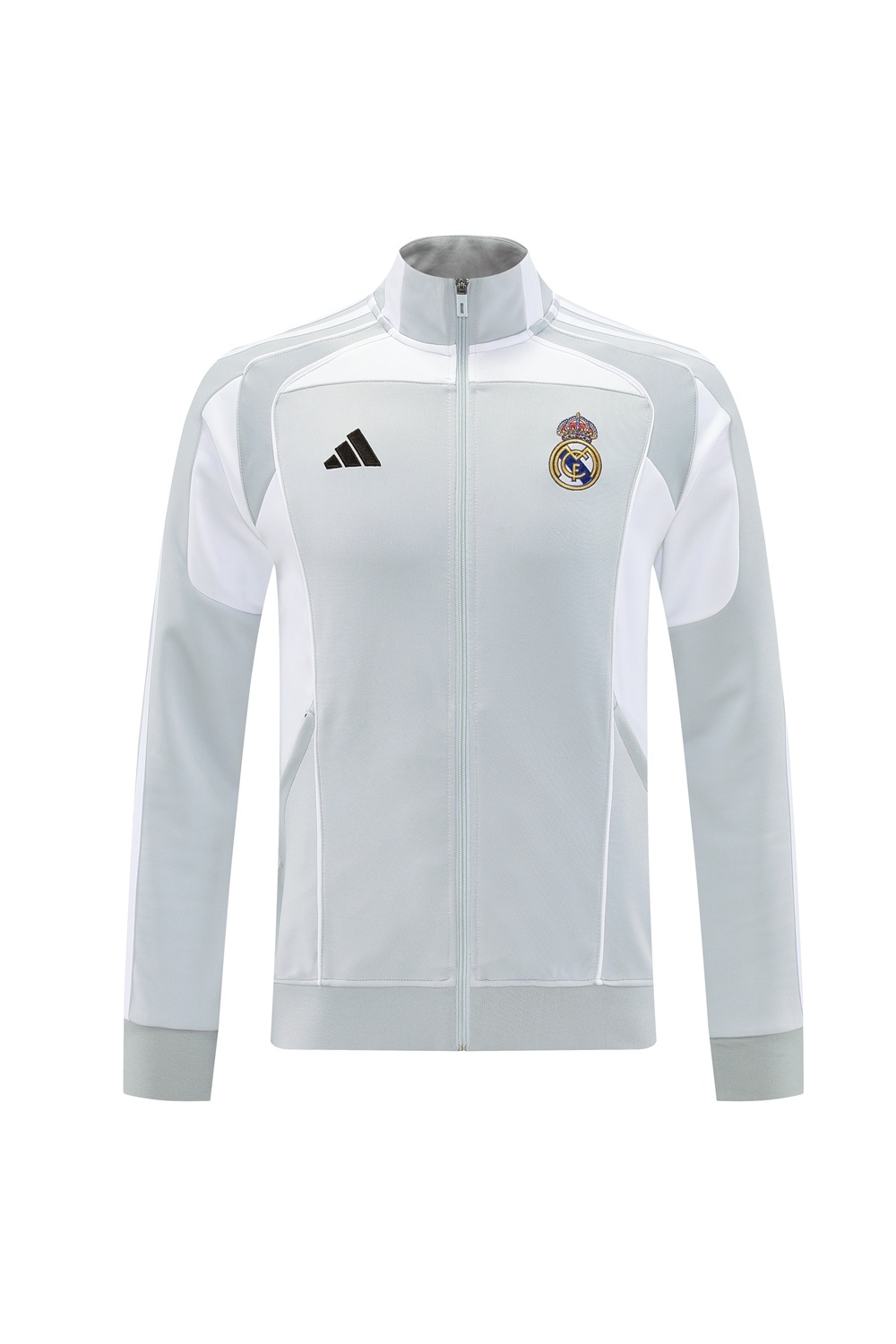 25/26 Real Madrid Grey Full Zipper Jacket + Long Pants
