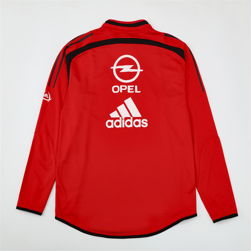 Retro 04/05 AC Milan Red Half Zipper Jacket