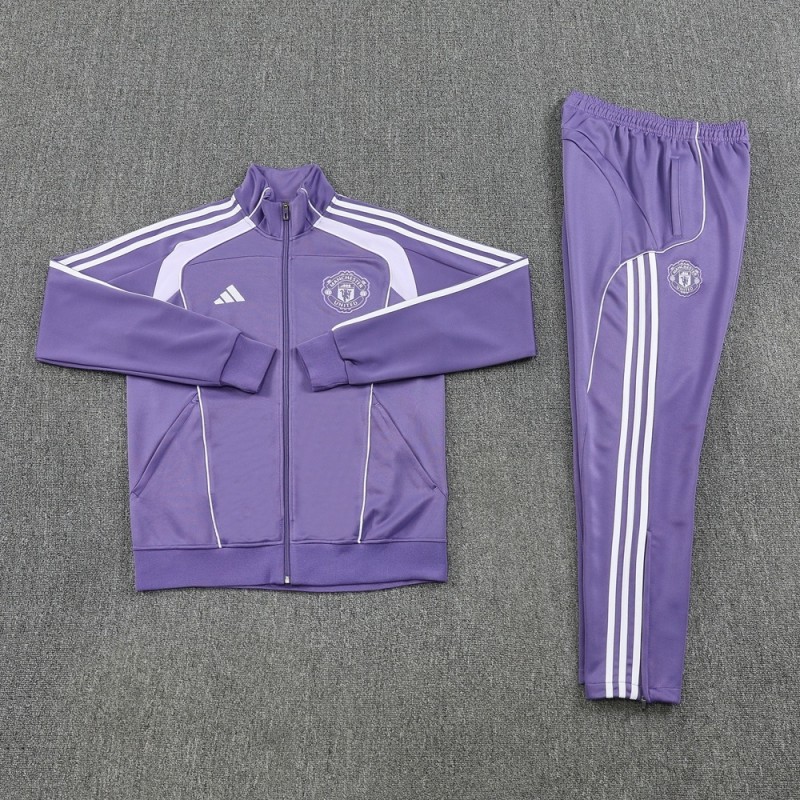 2025 Adidas Purple Full Zipper Jacket + Long Pants