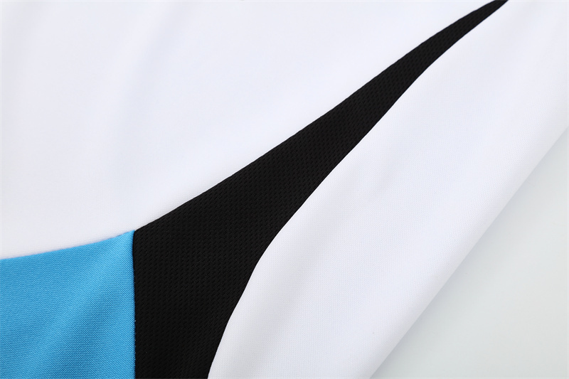 Retro 12/13 Real Madrid White/Blue Half Zipper Jacket