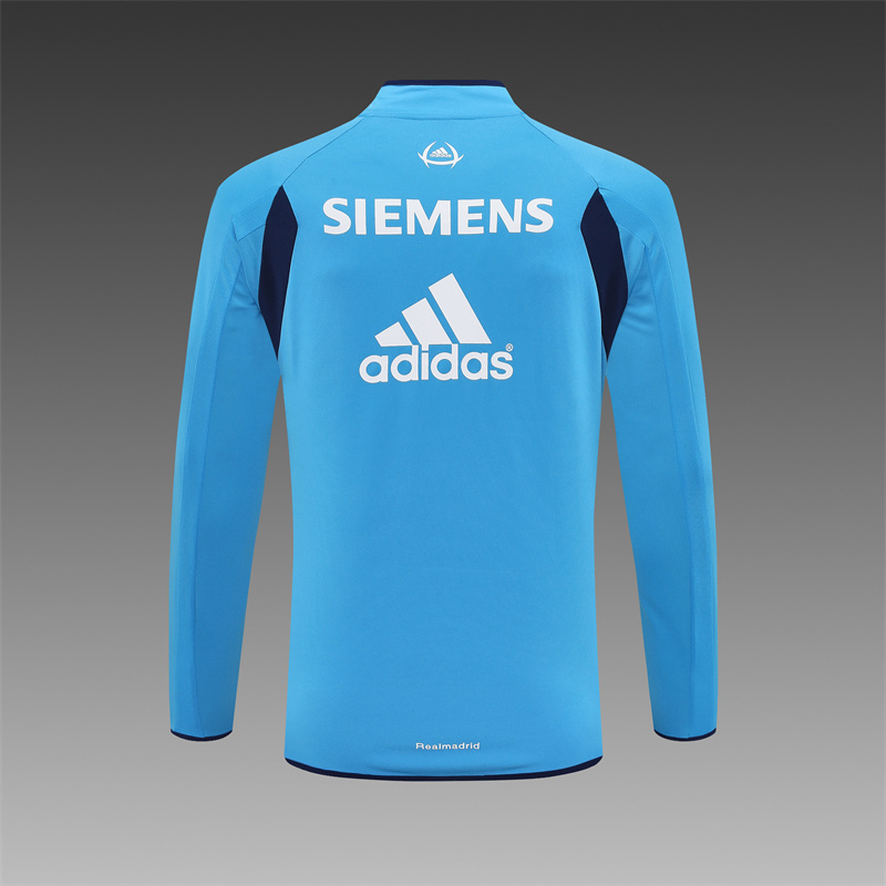 Retro 05/06 Real Madrid Light Blue Half Zipper Jacket