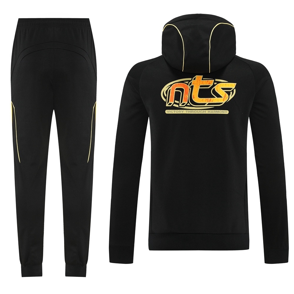 25/26 Arsenal Black Full Zipper Jacket + Long Pants