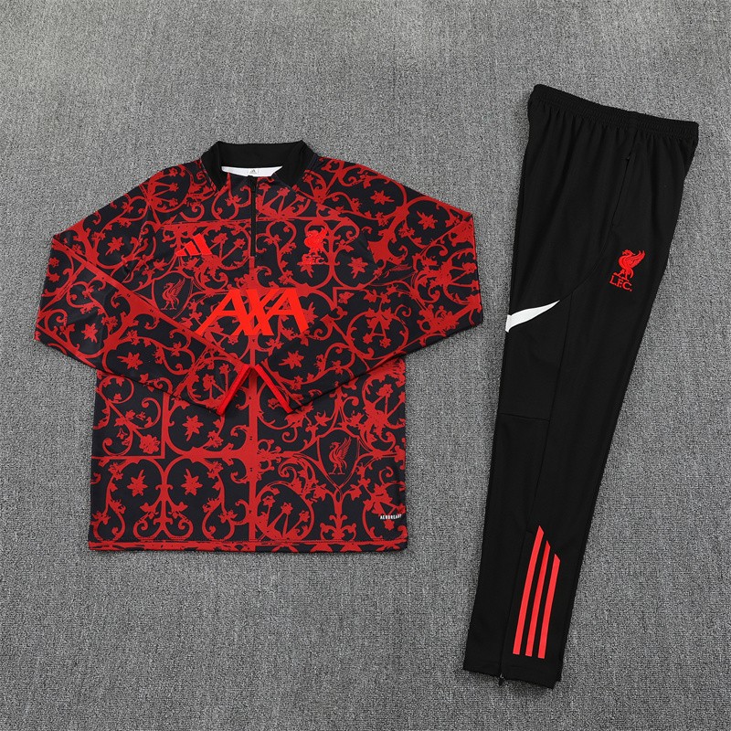 25/26 Liverpool Red Camouflage Half Zipper Jacket+Long Pants
