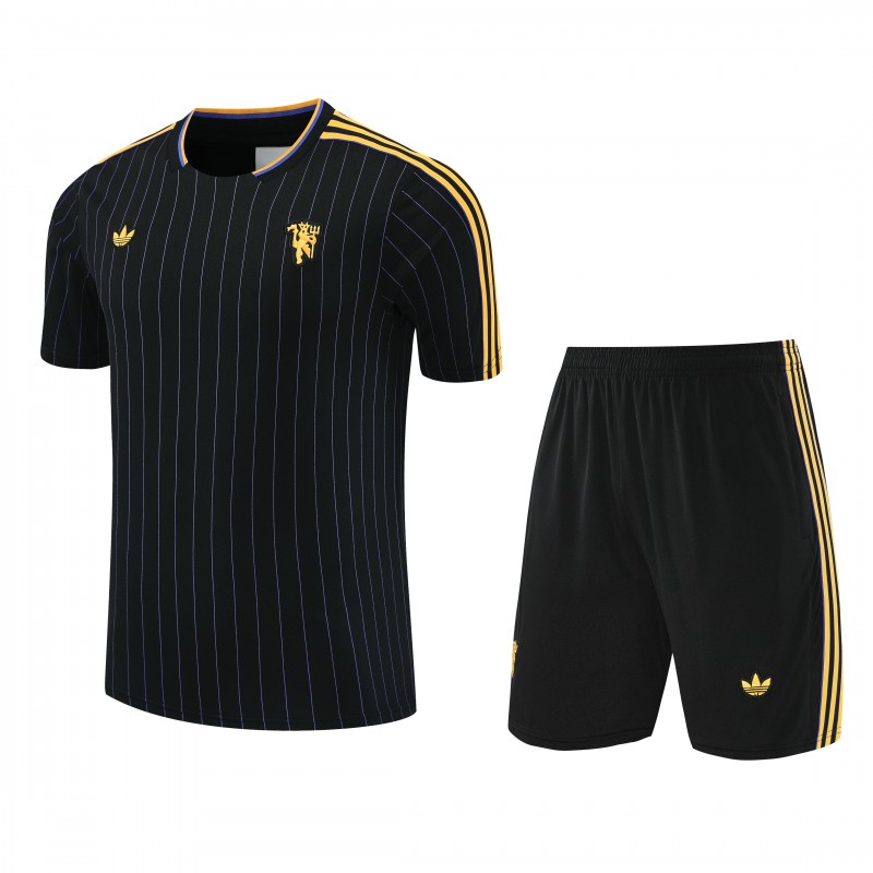 25/26 Manchester United Wine Short Sleeve Jersey+Shorts
