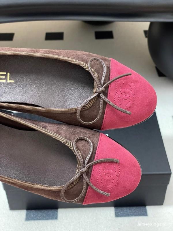 Adidas 2025 SS Bow Ballet Flats Classic Suede Flat Shoes - KFY00300