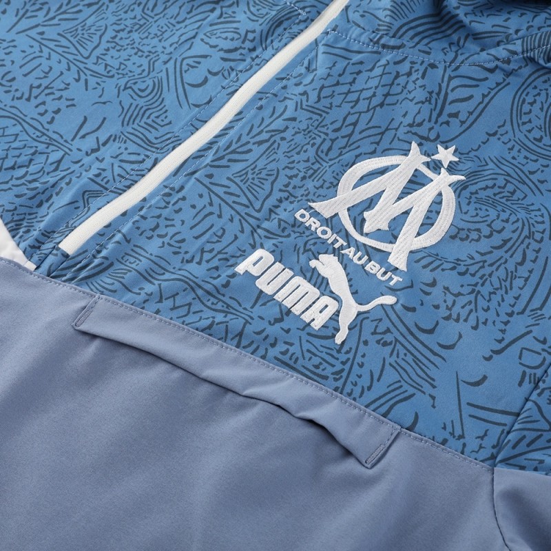 25/26 Olympique Marseille Half Zipper Jacket+Long Pants S-2XL