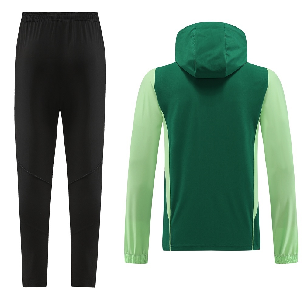 2025 Adidas Green Half Zipper Jacket+Long Pants S-2XL