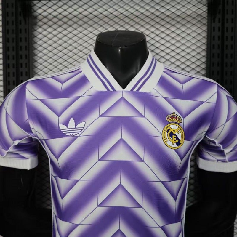 25/26 Player Version  Real Madrid Third Purple with Chevron Gradient Pattern Jersey