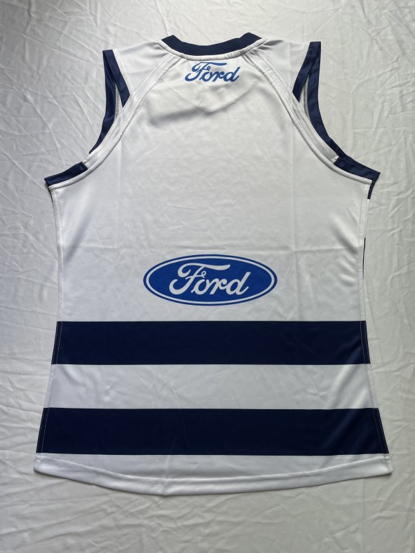 25/26 Geelong Cats Navy and White Hooped Jersey