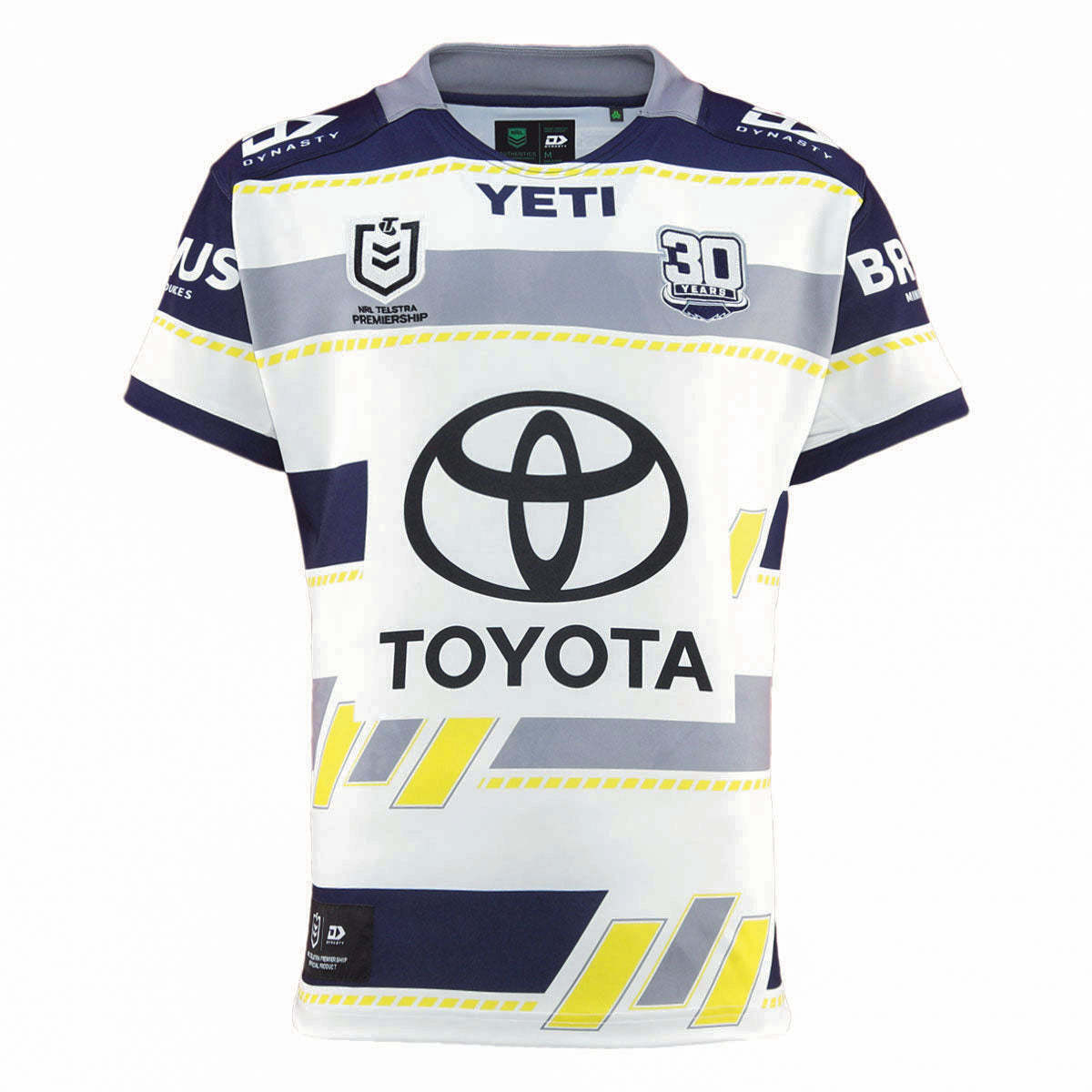 2025 North Queensland Cowboys White Navy Grey 30 Years Anniversary Away Jersey