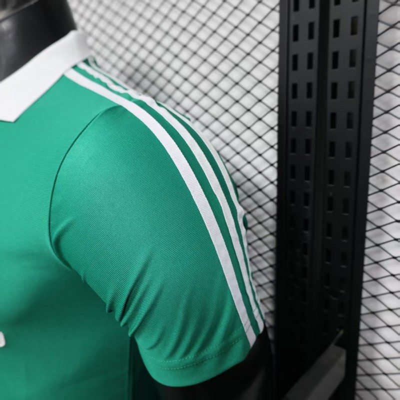 Player Version 2026 Mexico Retro Home Green with White Collar Jersey