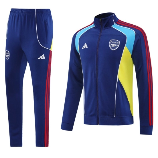 25/26 Arsenal FC Royal Blue Full zipper Jacket Tracksuit+ long pants