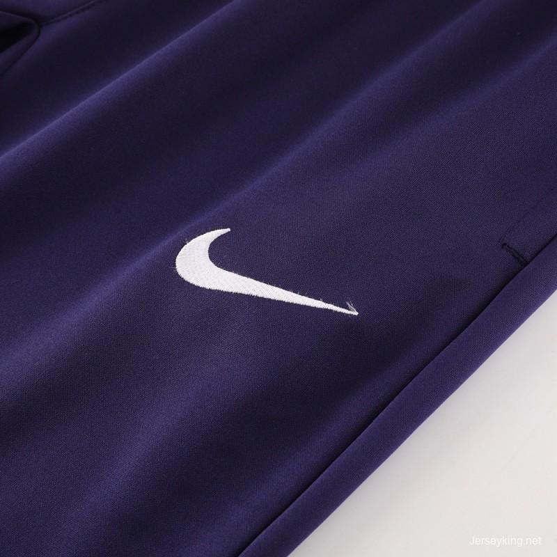24/25  England Purple Full zipper Jacket Tracksuit+ long pants
