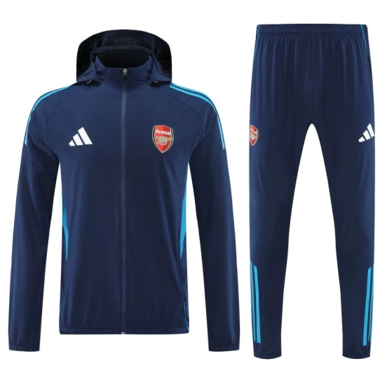 25/26 Arsenal Navy Blue Full zipper Jacket Tracksuit+ long pants