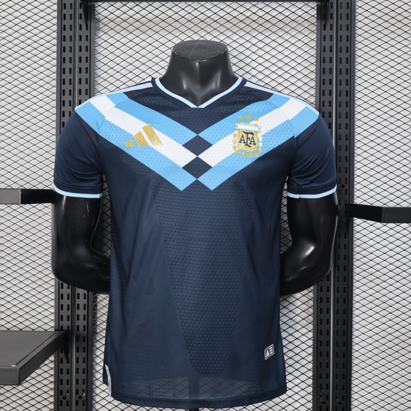 2026 Player Version  Argentina  Away Navy Blue Jersey