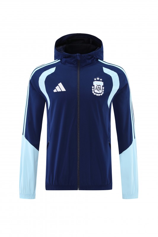 2026 Argentina Navy Blue Full Zipper Jacket + Long Pants
