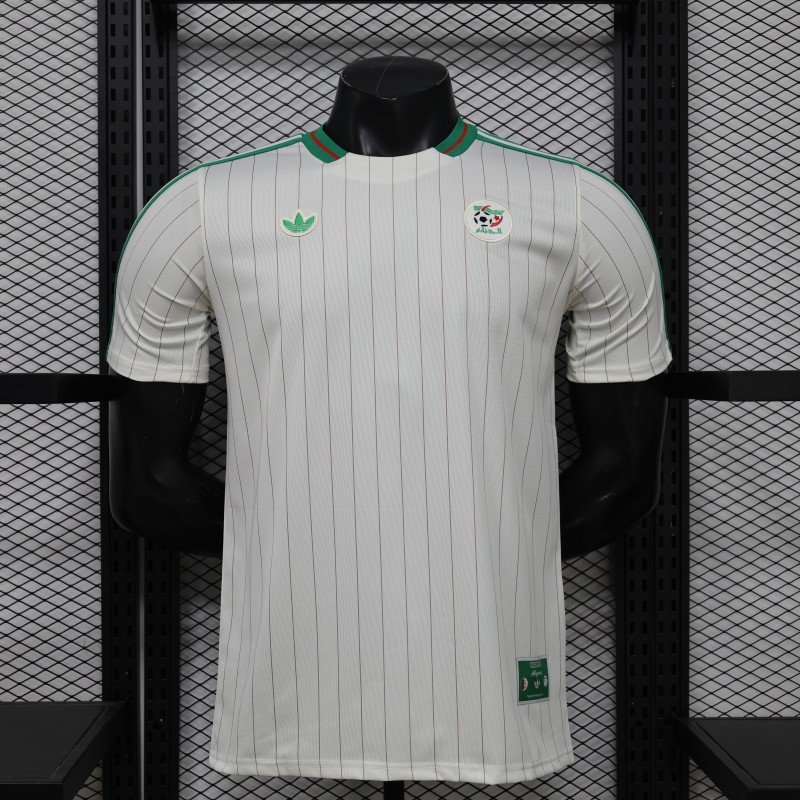 2026 Player Version Algeria White with Green Pinstripes Jersey