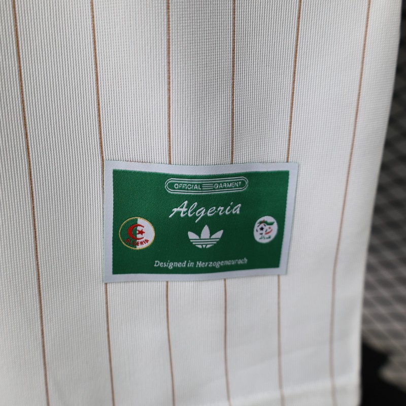 2026 Player Version Algeria White with Green Pinstripes Jersey
