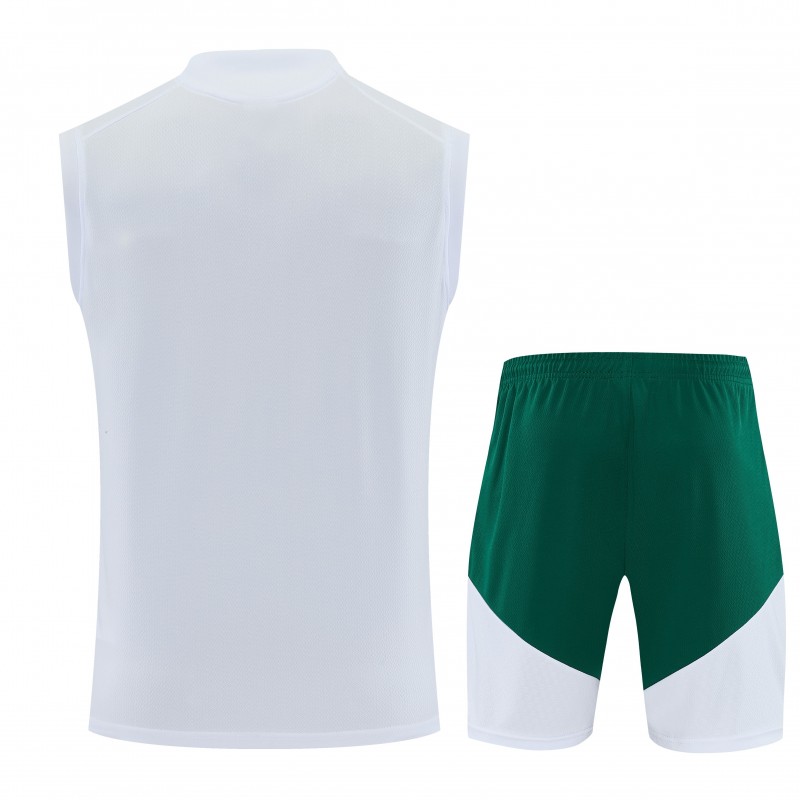 26/27  Italy White Sleeveless Training Vest +Shorts Set