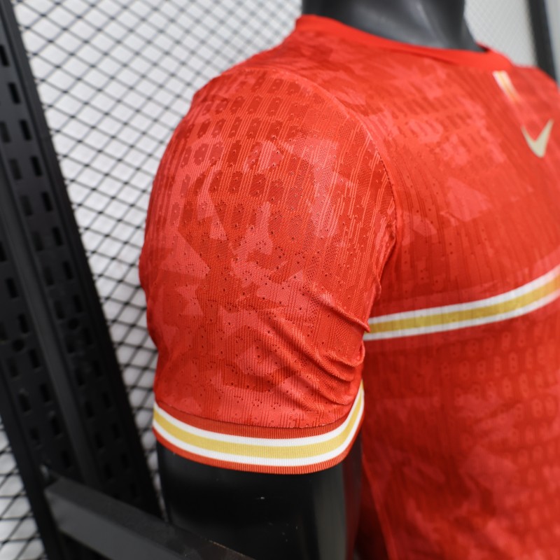 Player Version 2026 England Away Red with Gold Lion  Special Edition Jersey