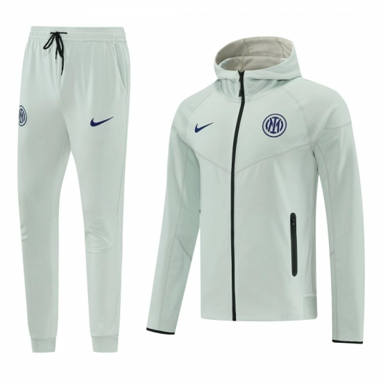 26/27 Inter Milan Light Mint Full Zipper Hooded Tracksuit + Long Pants