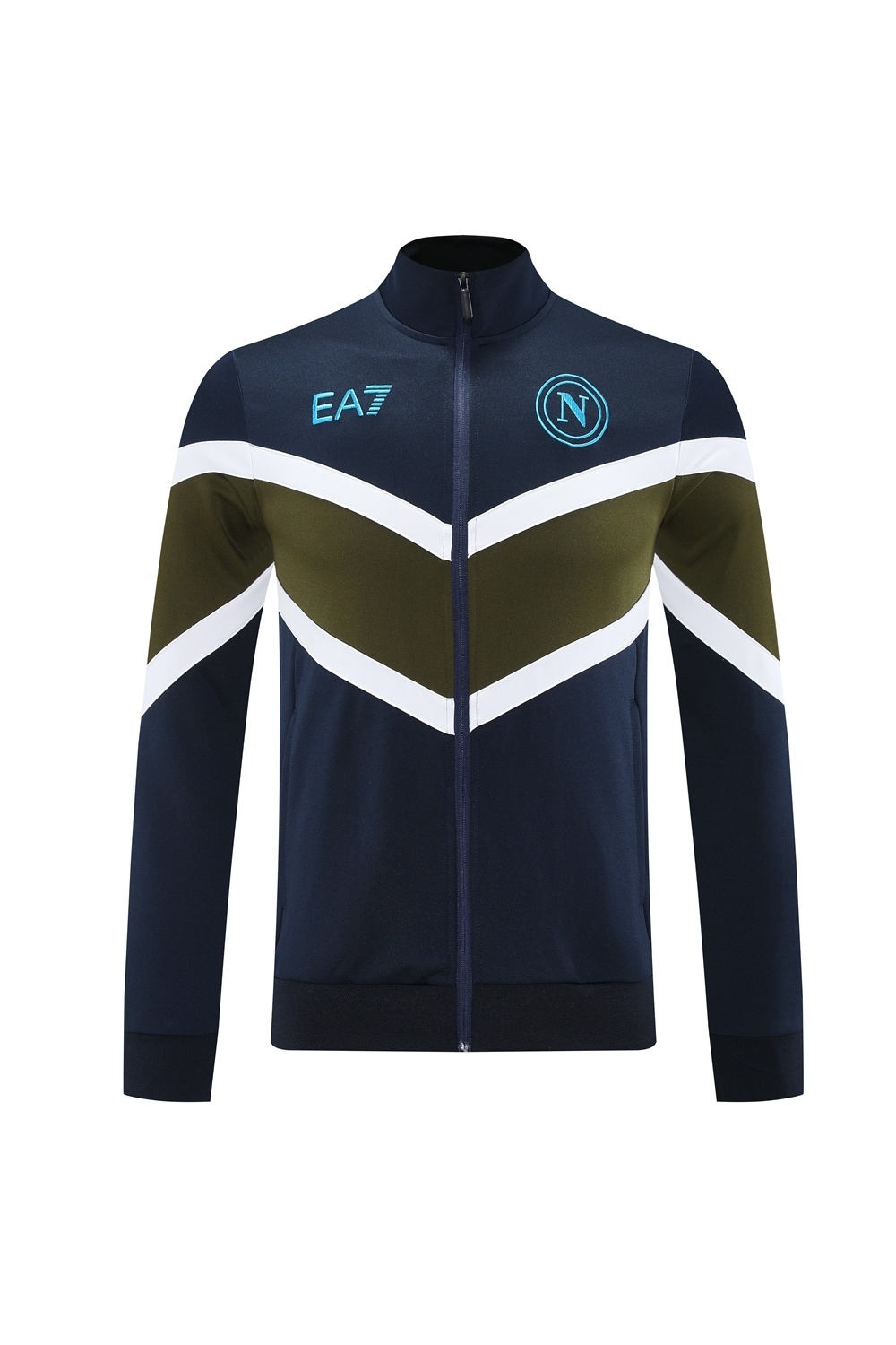 26/27 Napoli Navy Blue  Full Zipper Jacket Tracksuit + Long Pants