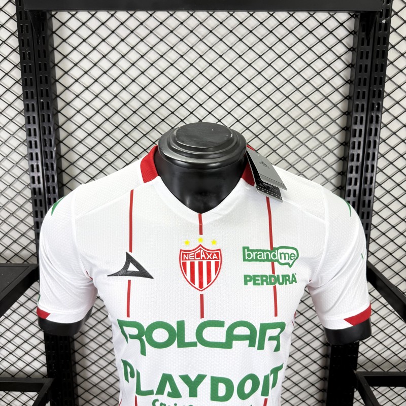 Player Version 25/26 Club Necaxa White with Red Pinstripe Jersey