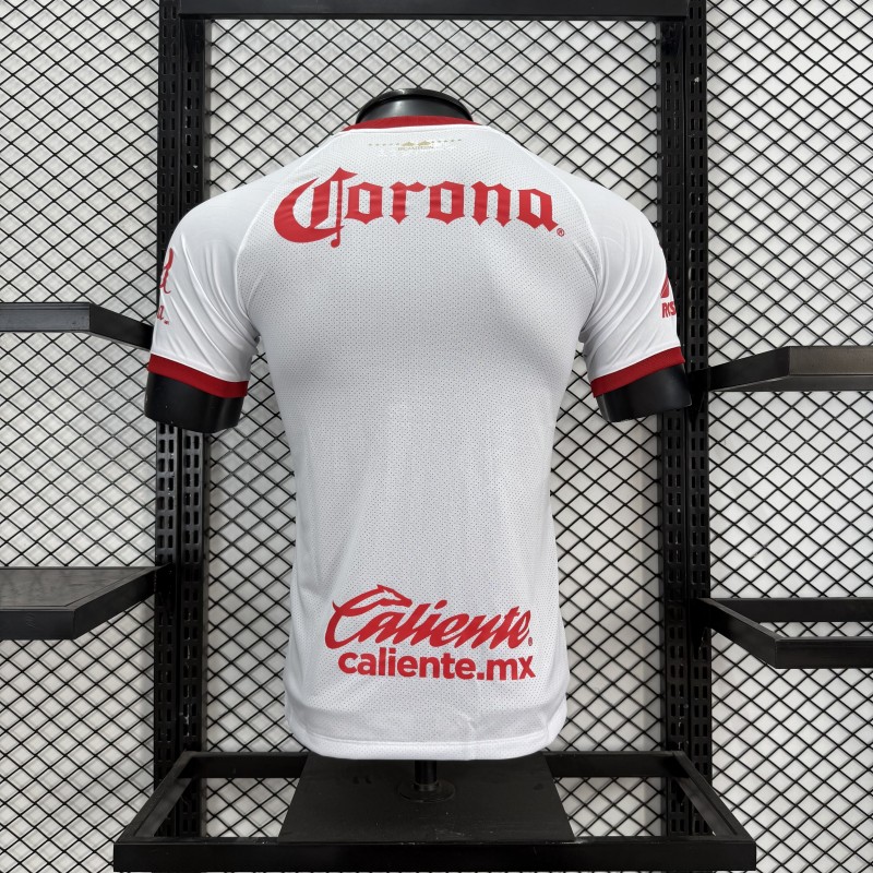 Player Version 26/27 Deportivo Toluca FC New Balance Away White Red Jersey