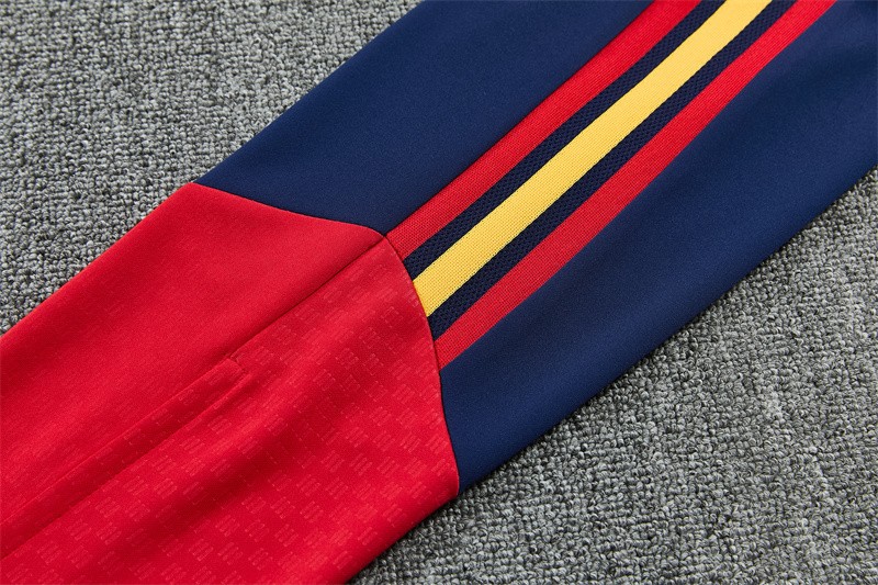 26/27 Spain Home Red Half Zipper Jacket Tracksuit + Long Pants