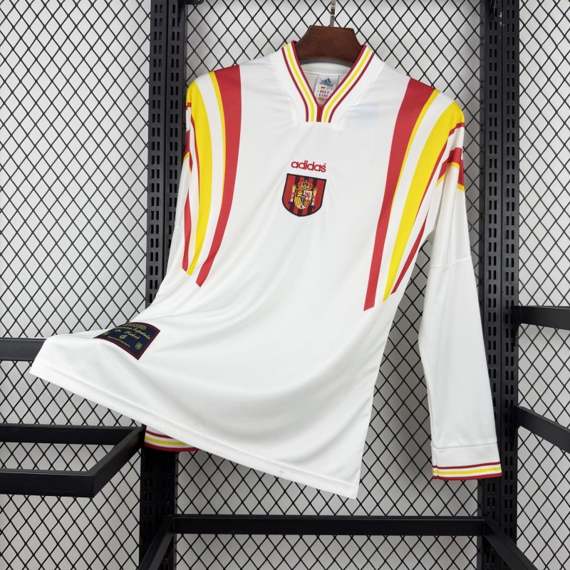 1996 Retro Spain Away Long Sleeve Jersey