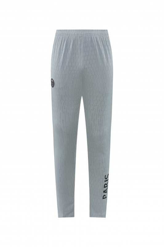 2026/27 Paris Saint-Germain White  Half Zipper Jacket Tracksuit + Light Grey Long Pants