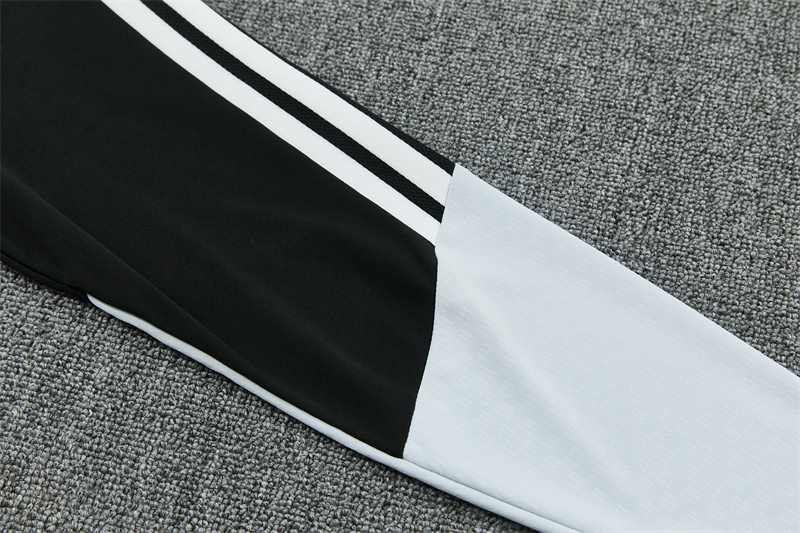 2026 Spain Black & White Half Zipper Jacket Tracksuit + Long Pants