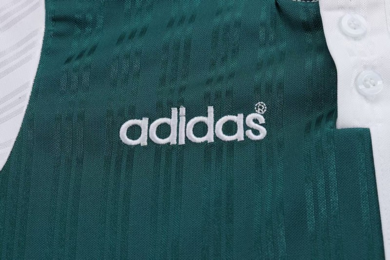 Retro 1995/96 Kids Liverpool White & Green Away Jersey