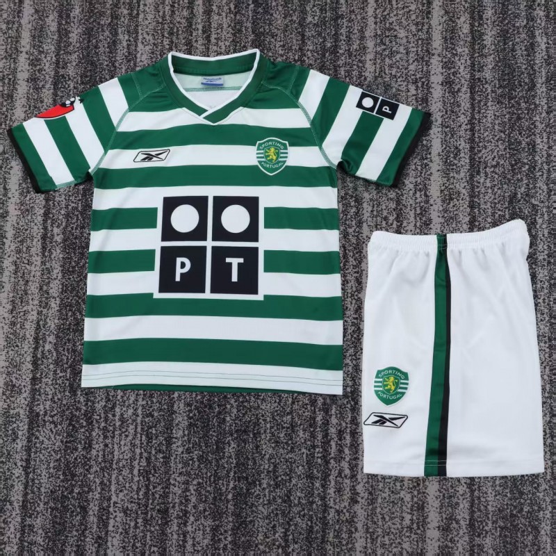 Retro Kids 03/04 Sporting CP Home Jersey