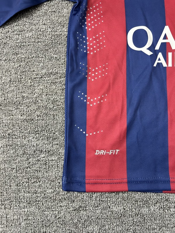 Retro Kids 14/15 Barcelona Home Long Sleeve Jersey