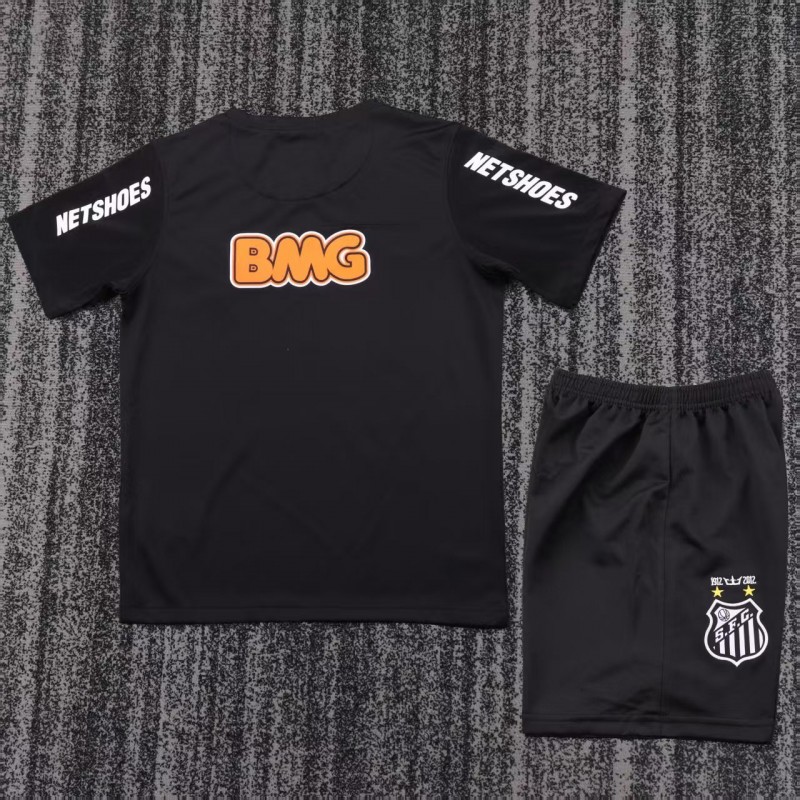 Retro Kids 12/13  Santos Black Jersey