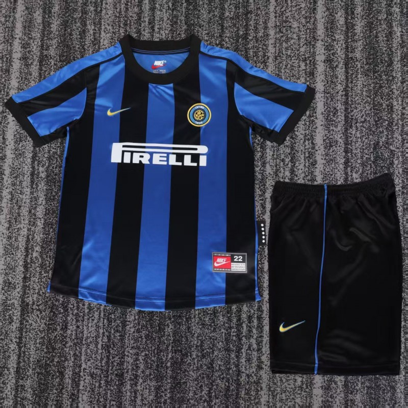 Retro Kids 99/00 Inter Milan Blue-Black Home Jersey