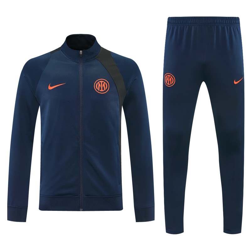 26/27 Inter Milan Navy Blue & Black Full Zipper Jacket Tracksuit + Long Pants