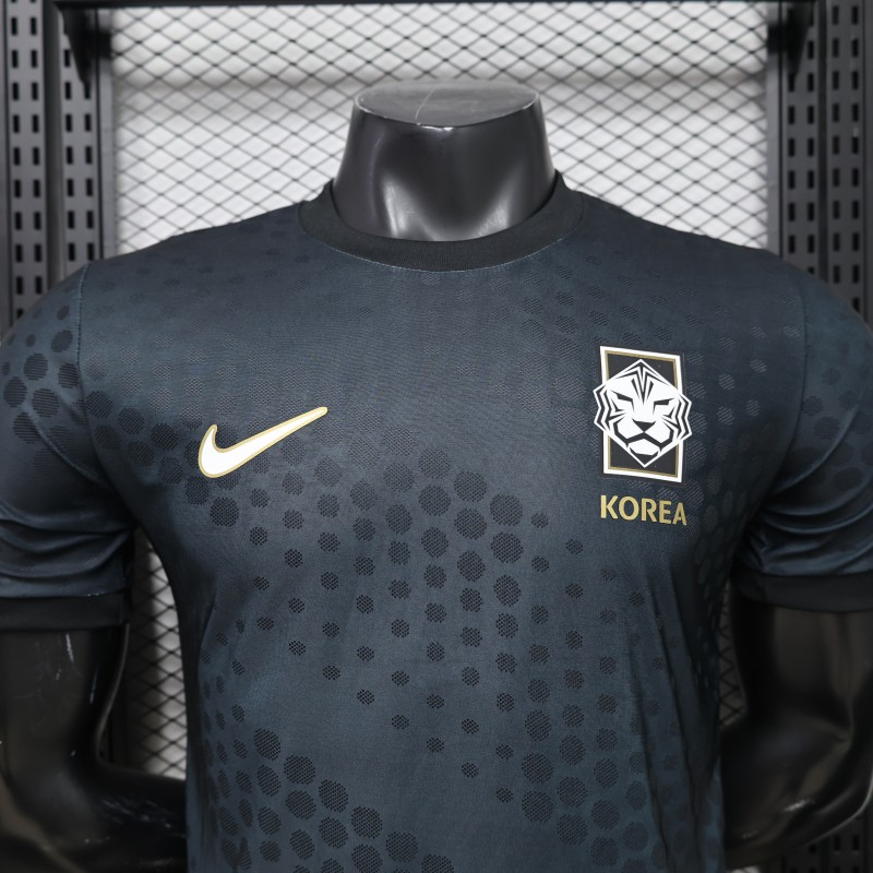 Player Version 2026 South Korea Dark Grey with Tonal Dot Allover Print Away Jersey