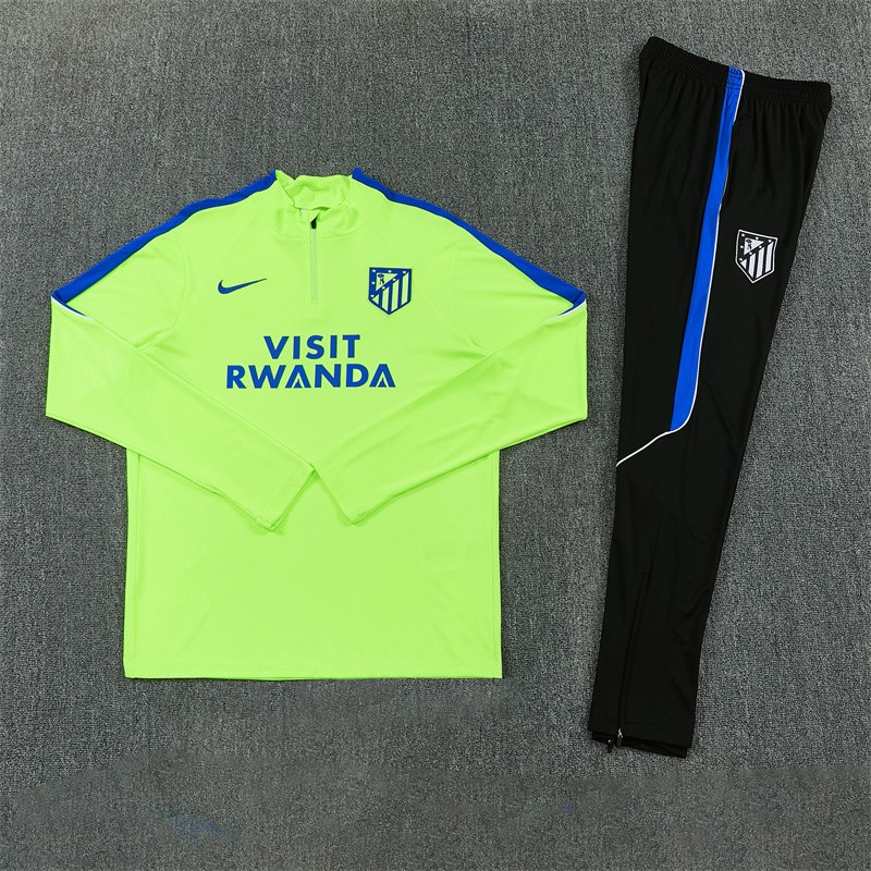 26/27 Atlético Madrid Third Fluorescent Green Half Zipper Jacket Tracksuit + Long Pants