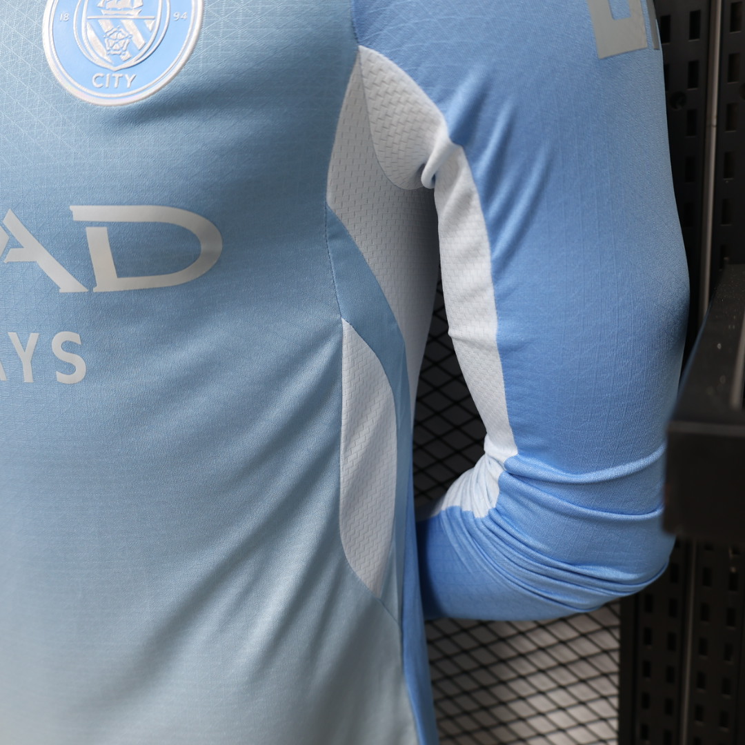 Player Version 26/27 Manchester City Sky Blue with White  Long Sleeve Jersey