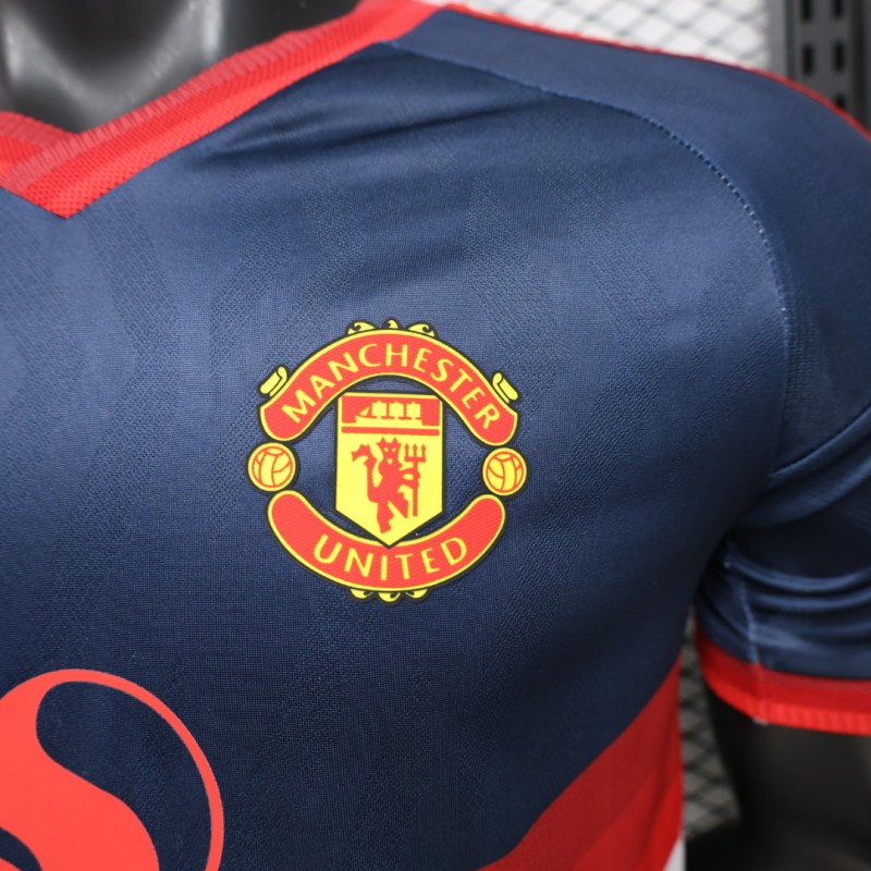 Player Version 26/27 Manchester United Navy & White V-Panel Away Jersey