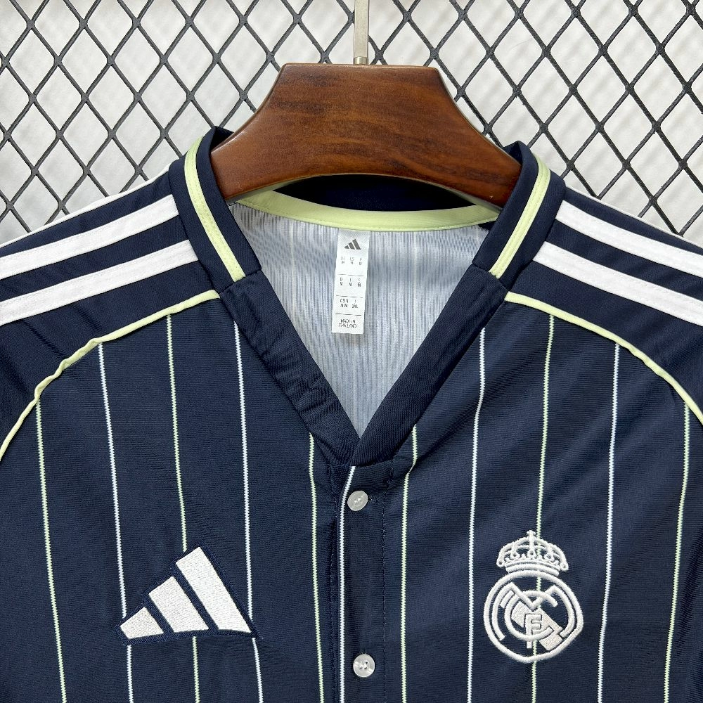 25/26 Real Madrid US Pack Black Baseball Jersey