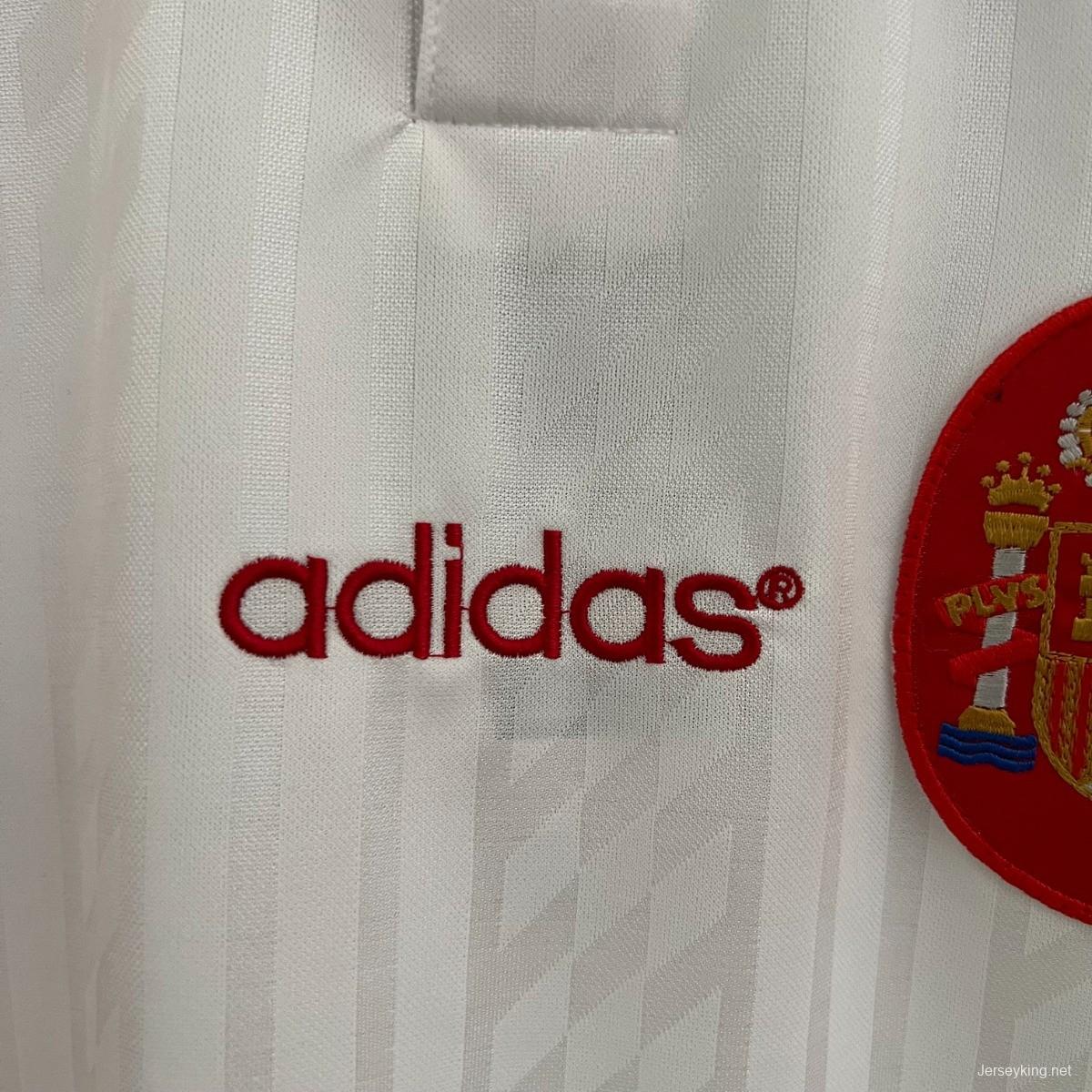 Retro 1994 Spain Away White Jersey