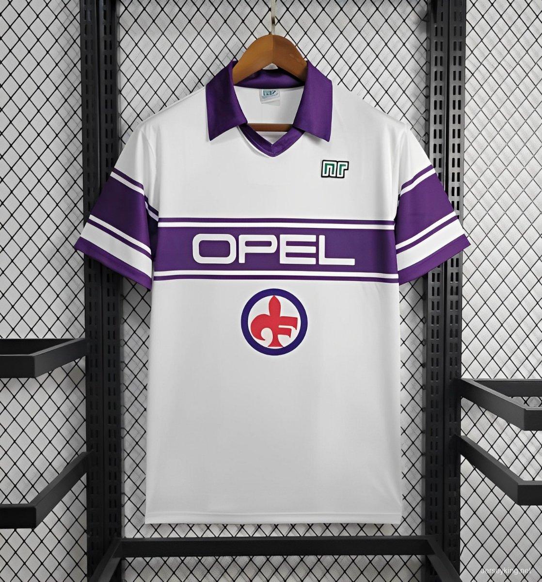 Retro 84/85 ACF Fiorentina Away White Jersey