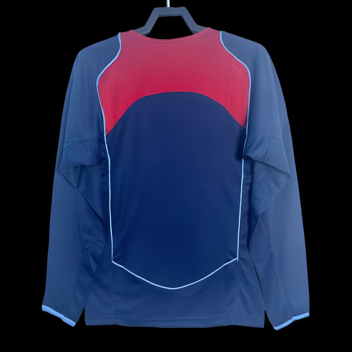 Retro 04/05 Long Sleeve Atletico Madrid Away Blue Jersey