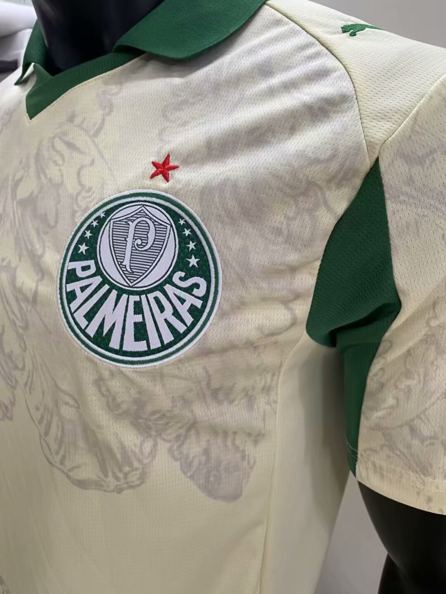 25/26 Palmeiras Off-White with Green Accents Jersey