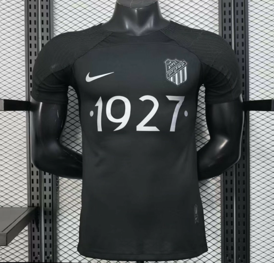 Player Version 25/26 Al-Ahli Black Champion Jersey With Silver Sponsor