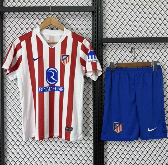 25/26 Kids  Atletico Madrid Home Jersey
